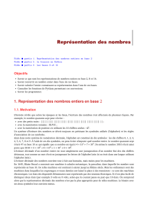 algorithmes representation binaire