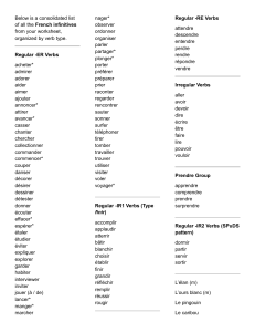 Cahier d'exercices de conjugaison fran&ccedil;aise avec animaux