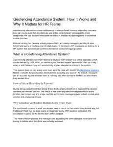 Geofencing Attendance System: How It Works for HR