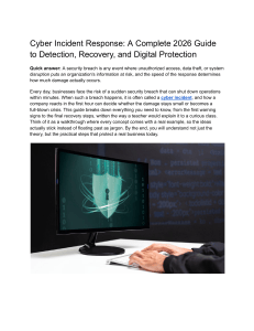 Cyber Incident Response Guide 2026