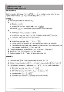 Ensemble de probl&egrave;mes : Fonction irrationnelle et suite r&eacute;currente