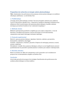 Optimisation panneaux solaires photovolta&iuml;ques Burkina Faso