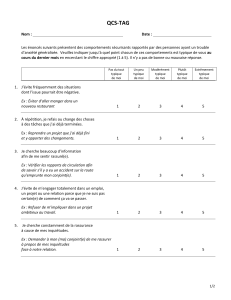 QCS-TAG : Questionnaire sur les comportements s&eacute;curisants du trouble d'anxi&eacute;t&eacute; g&eacute;n&eacute;ralis&eacute;e