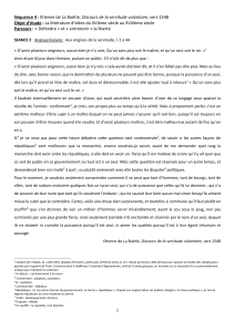 Analyse du Discours de la servitude volontaire d'Etienne de La Bo&eacute;tie