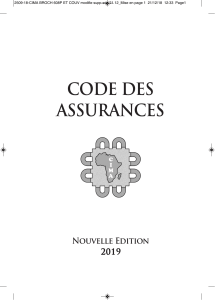 Code des Assurances CIMA 2019 &ndash; R&eacute;glementation de l'assurance en Afrique