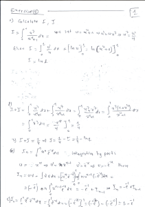 Calculus Integration Exercises: Substitution & Parts