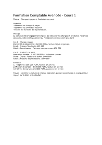 Formation Comptable Avanc&eacute;e Cours 1 : Charges &agrave; payer et Produits &agrave; recevoir