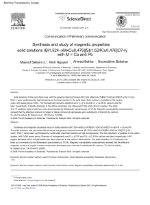 Synthesis and Magnetic Properties of Pyrochlore Solid Solutions