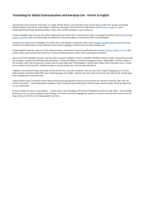 Translation for Global Communication: French to English Guide