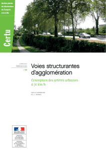 Conception des art&egrave;res urbaines &agrave; 70 km/h: guide technique
