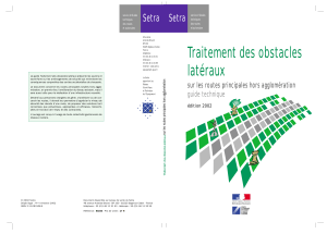 traitement des obstacles lat&eacute;raux sur les routes principales hors agglom&eacute;ration