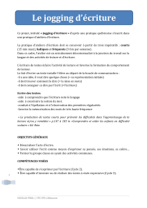 jogging ecriture