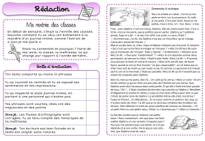 Exercices de r&eacute;daction : Ma rentr&eacute;e des classes