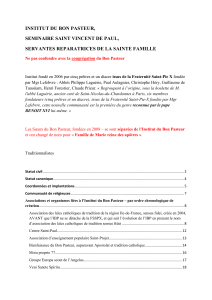 Institut du Bon Pasteur : Histoire, Statuts et Affiliations