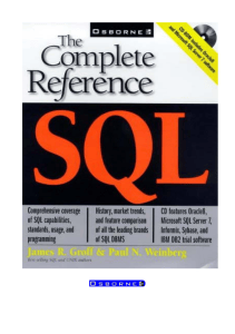 SQL: The Complete Reference - Comprehensive Guide to SQL Database Language