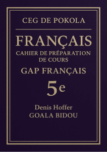 Cahier de pr&eacute;paration de cours fran&ccedil;ais 5e - CEG de Pokola