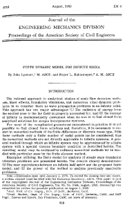 Finite Dynamic Model for Infinite Media: Engineering Mechanics Research