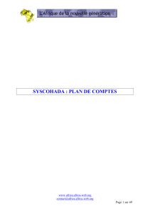 Ohada syscohada plan comptable