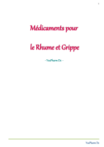 M&eacute;dicaments pour le Rhume et Grippe - YouPharm Dz