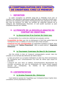 Comptabilisation des contrats de cr&eacute;dit-bail chez le preneur