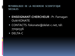M&eacute;thodologie de la recherche scientifique en sciences sociales