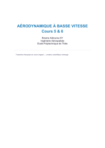 A&eacute;rodynamique &agrave; Basse Vitesse Cours 5 & 6