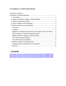 Les tableaux crois&eacute;s dynamiques : Tutoriel Excel
