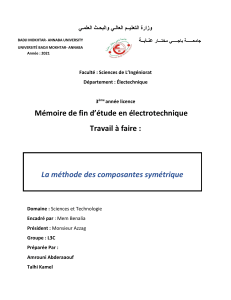 M&eacute;moire sur la m&eacute;thode des composantes sym&eacute;triques en &eacute;lectrotechnique