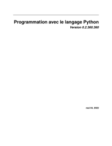 Programmation avec Python - Guide Complet