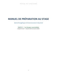 Manuel de stage : &Eacute;nergies renouvelables (Partie V)