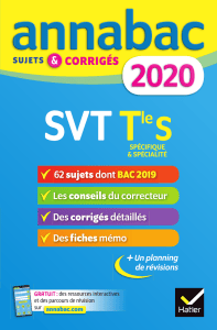 Annabac Sujets & Corrig&eacute;s 2020 SVT Tle S