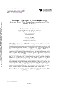 Enhancing Power Quality in DFIG Wind Systems with FOPID Controller
