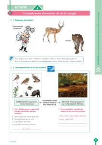 Comportements alimentaires : la loi de la jungle - &Eacute;cosyst&egrave;mes