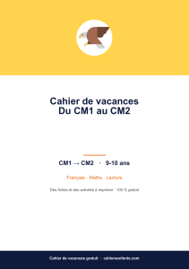 Cahier de vacances CM1 CM2: Exercices Fran&ccedil;ais Maths Lecture