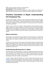 Overtime Calculation in Nepal: Fair Employee Pay Guide
