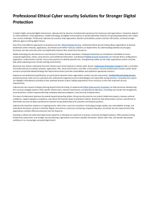 Professional Ethical Cybersecurity Solutions