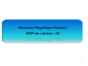 R&eacute;sonance Magn&eacute;tique Nucl&eacute;aire (RMN) du proton 1H