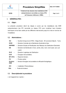 Proc&eacute;dure Simplifi&eacute;e pour installations EnR HTA <1MWc STEG