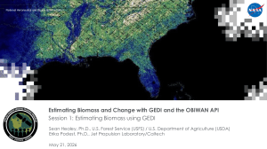 Estimating Biomass with GEDI and OBIWAN API - NASA ARSET Training