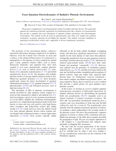 Exact Quantum Electrodynamics of Radiative Photonic Environments