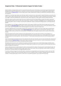 Assignment Help: Professional Academic Support for Better Grades
