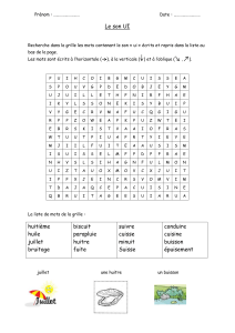 French Worksheet: Le son UI Word Search