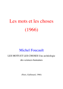 Les mots et les choses - Foucault (1966)