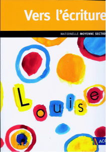 Vers l'&eacute;criture: Kindergarten Writing Workbook