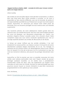 Support ecriture creative DUEF lettre au tandem linguistique