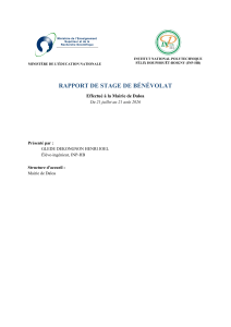 Rapport de stage b&eacute;n&eacute;volat &agrave; la Mairie de Daloa (2026)