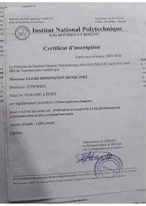INP-HB Enrollment Certificate 2025-2026