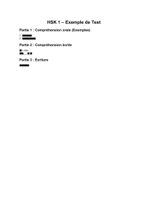 HSK 1 Exemple de Test: Compr&eacute;hension Orale et &Eacute;crite