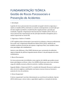 Fundamenta&ccedil;&atilde;o Te&oacute;rica: Gest&atilde;o de Riscos Psicossociais e Preven&ccedil;&atilde;o de Acidentes