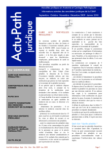 Actu-Path Juridique: Mises &agrave; jour juridiques en sant&eacute; 2009-2010
